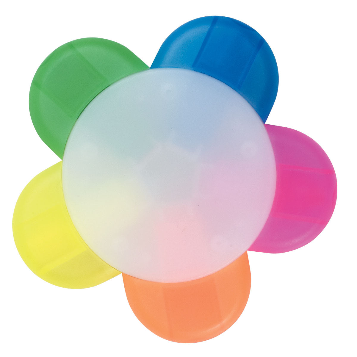 TRANSLUCENT CLEAR 5 Prong Highlighter plain grouped
