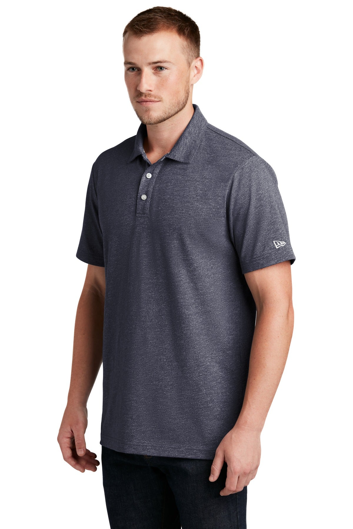 True Navy Twst New Era Slub Twist Polo NEA301