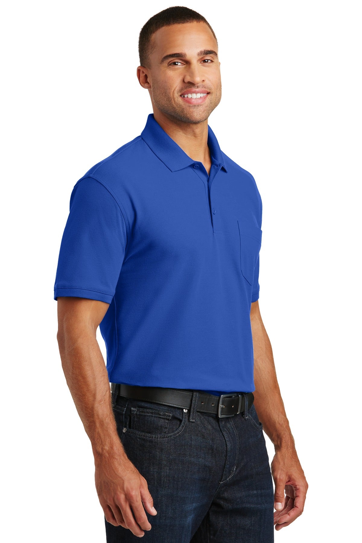 True Royal Port Authority Core Classic Pique Pocket Polo. K100P