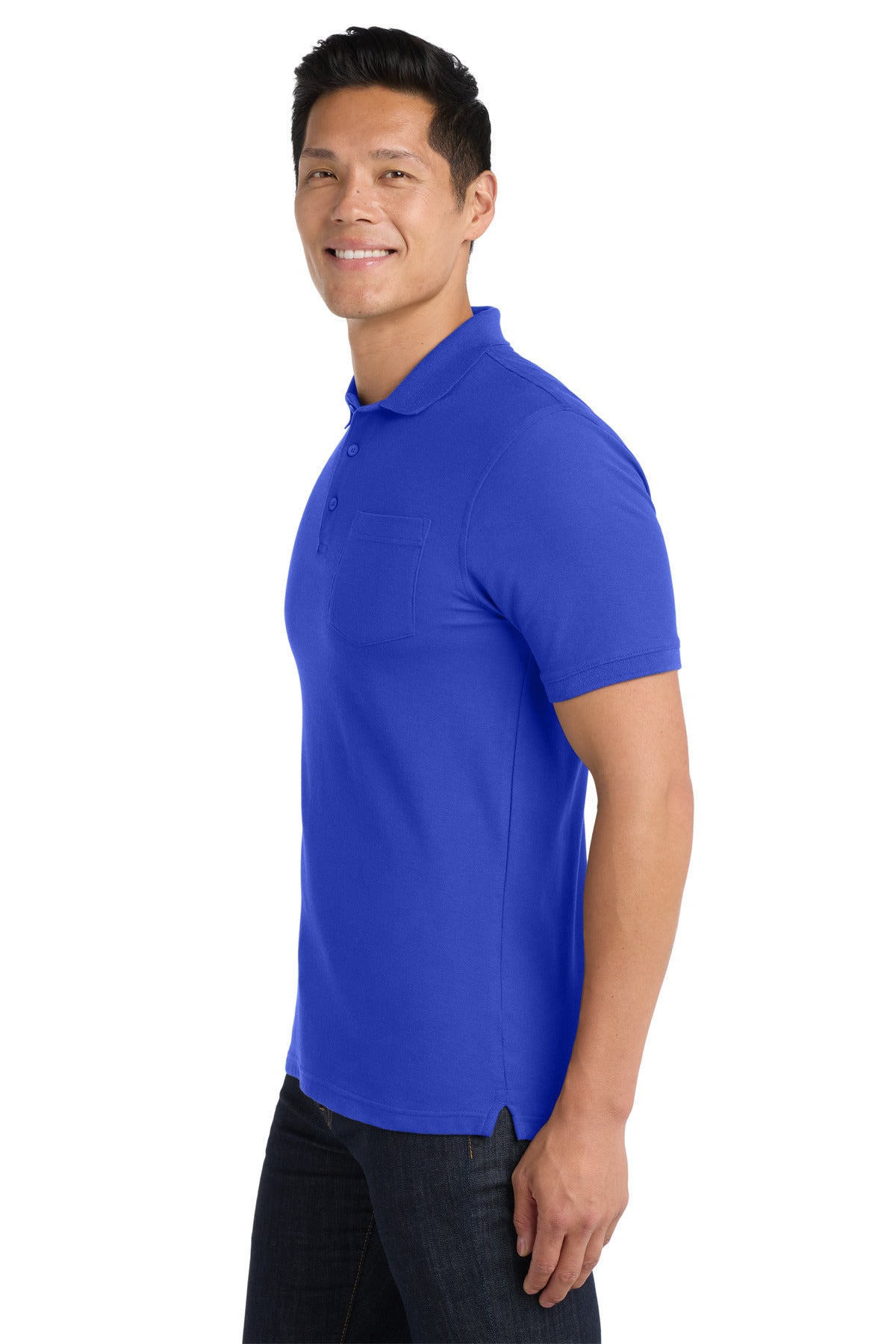 True Royal Port Authority Core Classic Pique Pocket Polo. K100P