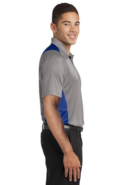 Vnt He/Tr Royl Sport-Tek Heather Colorblock Contender Polo. ST665