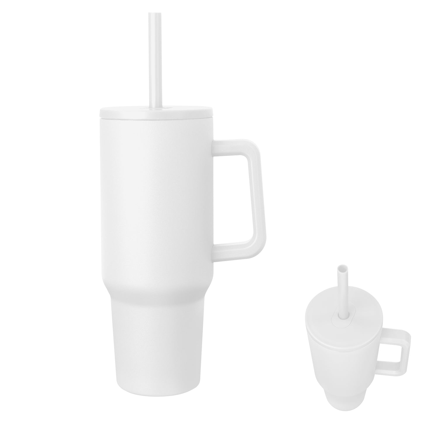 WHITE 40 Oz. Full Color Jackson Intrepid Stainless Steel Tumbler plain grouped