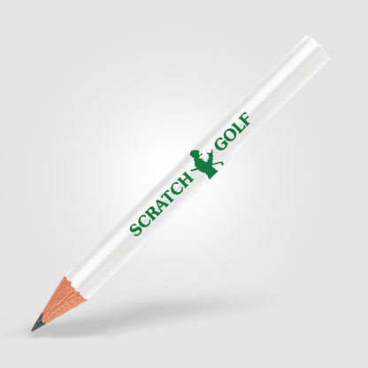 White (Barrel) Golf Pencil (Round)