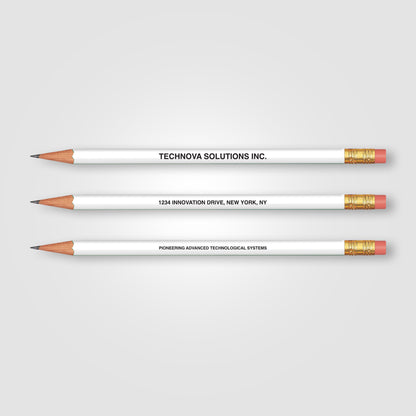 White (Barrel) Hex Pencil