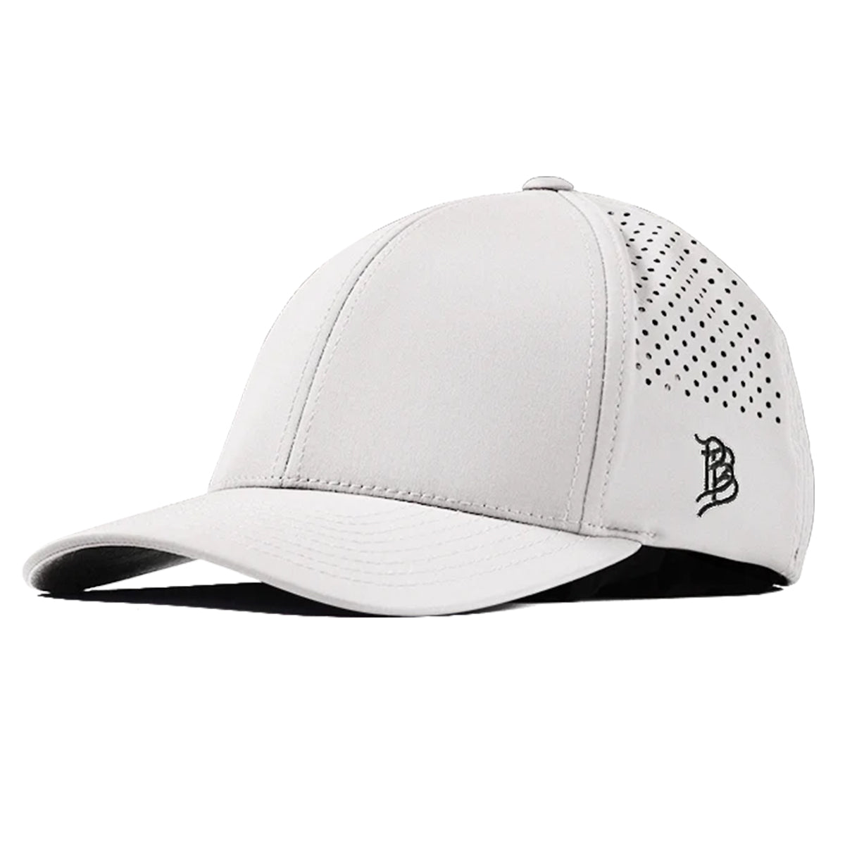 WHITE Branded Bills Bare Curved Performance Cap plain grouped