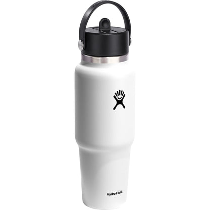White Hydro Flask® Travel Bottle w/ Flex Straw Cap 32oz