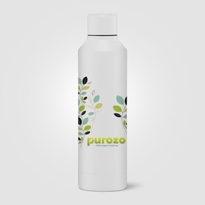 White (Lid) Olympus - 17 oz. Double Wall Copper-Lined Stainless Steel Bottle with Twist Lid