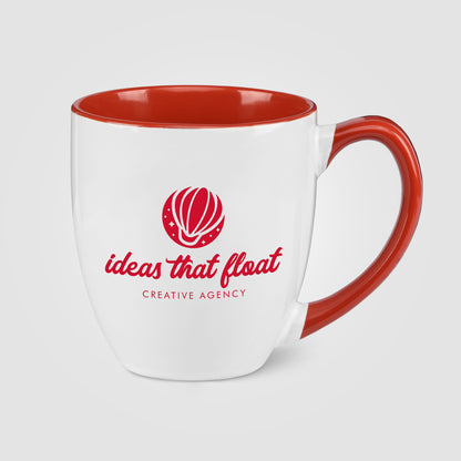 White (Product) 15 oz. Two-Tone Ceramic Bistro Mug