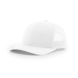 WHITE Richardson 112+ R-Flex Adjustable Trucker Cap