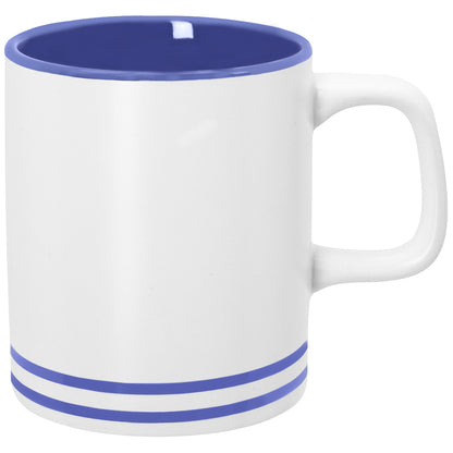 WHITE WITH OCEAN 10 Oz. Lacrosse Ceramic Mug plain grouped