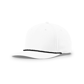 WHITE/BLACK Richardson Performance with Rope Cap